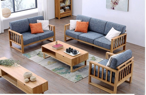 Mẫu bàn ghế gỗ phòng khách hiện đại